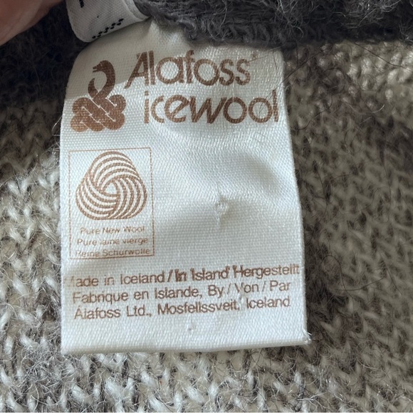 Vintage Alafoss Icewool Wool Grandpacore Crew Neck Sweater made In Iceland - Picture 4 of 6